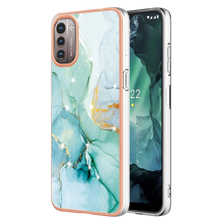 Electroplating Marble Pattern Dual-side IMD TPU Phone Case, For Nokia G20 / G10, For Nokia G21 / G11, For Realme 9 Pro+, For Realme 9 Pro, For Realme 9i