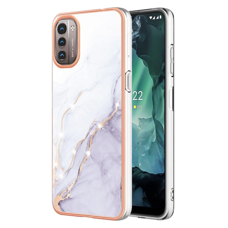 Electroplating Marble Pattern Dual-side IMD TPU Phone Case, For Nokia G20 / G10, For Nokia G21 / G11, For Realme 9 Pro+, For Realme 9 Pro, For Realme 9i