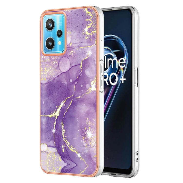 Electroplating Marble Pattern Dual-side IMD TPU Phone Case, For Nokia G20 / G10, For Nokia G21 / G11, For Realme 9 Pro+, For Realme 9 Pro, For Realme 9i