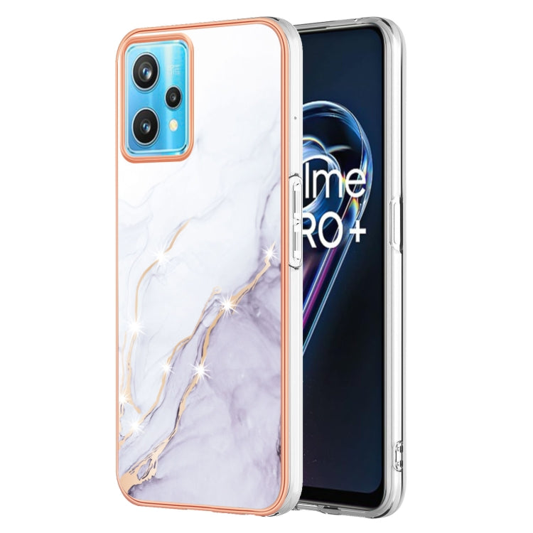 Electroplating Marble Pattern Dual-side IMD TPU Phone Case, For Nokia G20 / G10, For Nokia G21 / G11, For Realme 9 Pro+, For Realme 9 Pro, For Realme 9i