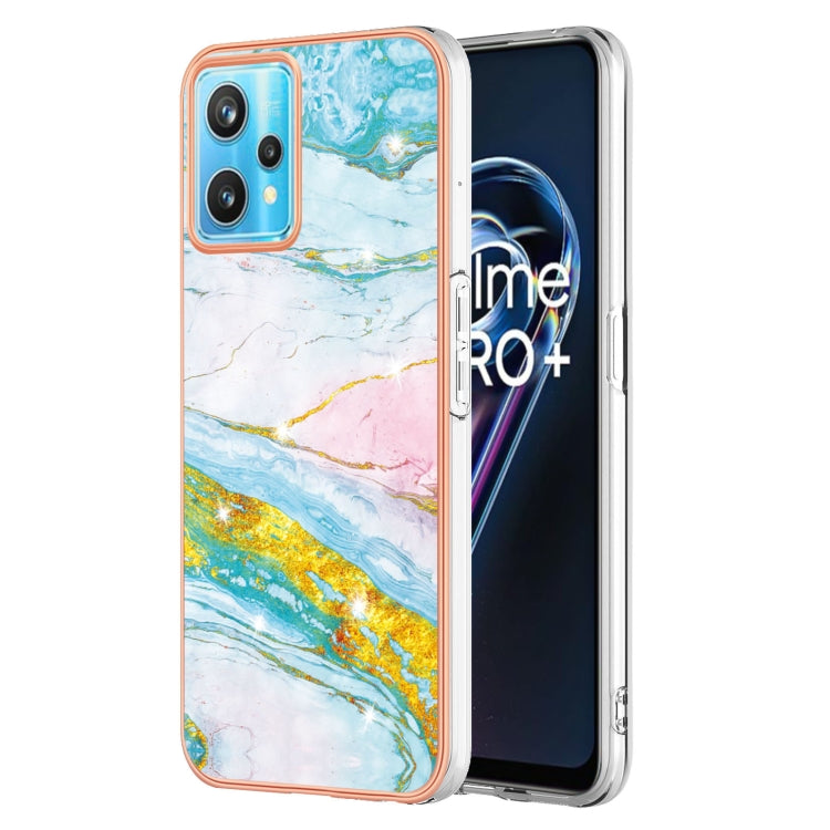 Electroplating Marble Pattern Dual-side IMD TPU Phone Case, For Nokia G20 / G10, For Nokia G21 / G11, For Realme 9 Pro+, For Realme 9 Pro, For Realme 9i