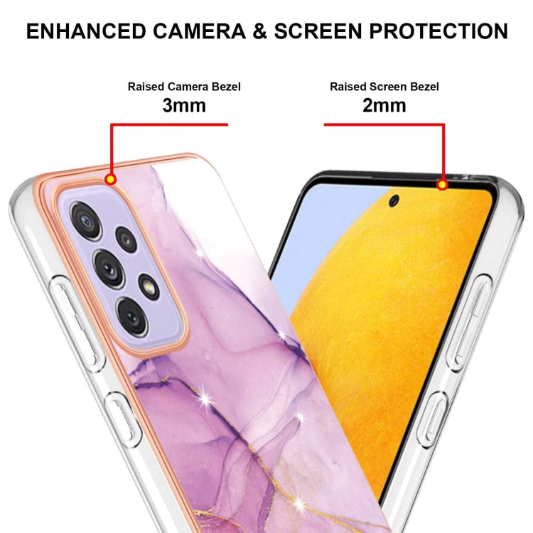 Electroplating Marble Pattern Dual-side IMD TPU Phone Case, For Samsung Galaxy A13 4G, For Samsung Galaxy A23 4G / 5G