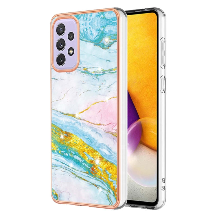 Electroplating Marble Pattern Dual-side IMD TPU Phone Case, For Samsung Galaxy A13 4G, For Samsung Galaxy A23 4G / 5G