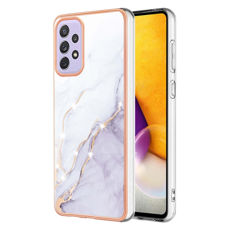 Electroplating Marble Pattern Dual-side IMD TPU Phone Case, For Samsung Galaxy A13 4G, For Samsung Galaxy A23 4G / 5G