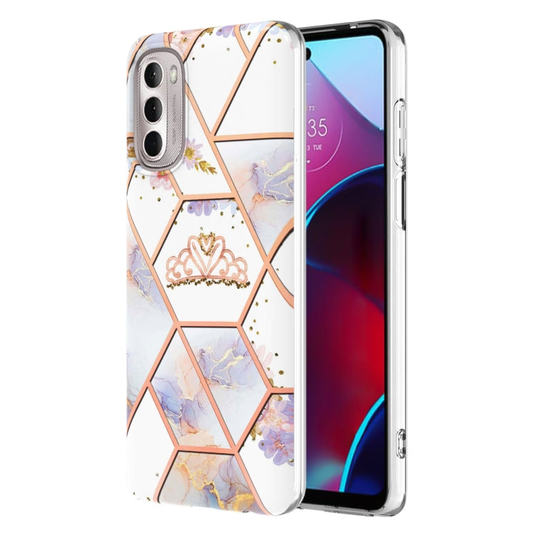 Splicing Marble Flower Pattern TPU Phone Case