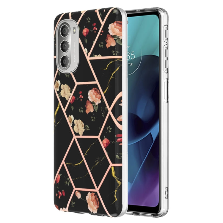 Splicing Marble Flower Pattern TPU Phone Case, For Motorola Moto G Stylus (2022), For Motorola Moto G31 / G41, For Motorola Moto G51 5G, For Motorola Moto G71 5G, For Motorola Moto G200 5G, For OnePlus Nord N20 5G