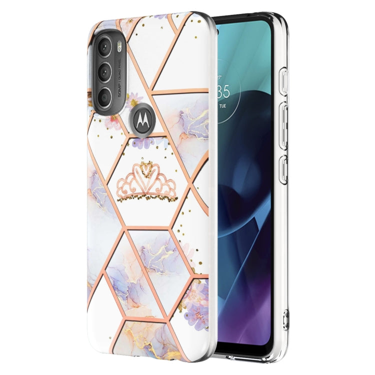 Splicing Marble Flower Pattern TPU Phone Case, For Motorola Moto G Stylus (2022), For Motorola Moto G31 / G41, For Motorola Moto G51 5G, For Motorola Moto G71 5G, For Motorola Moto G200 5G, For OnePlus Nord N20 5G, For OPPO Realme C21Y