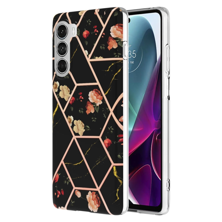 Splicing Marble Flower Pattern TPU Phone Case, For Motorola Moto G Stylus (2022), For Motorola Moto G31 / G41, For Motorola Moto G51 5G, For Motorola Moto G71 5G, For Motorola Moto G200 5G, For OnePlus Nord N20 5G, For OPPO Realme C21Y