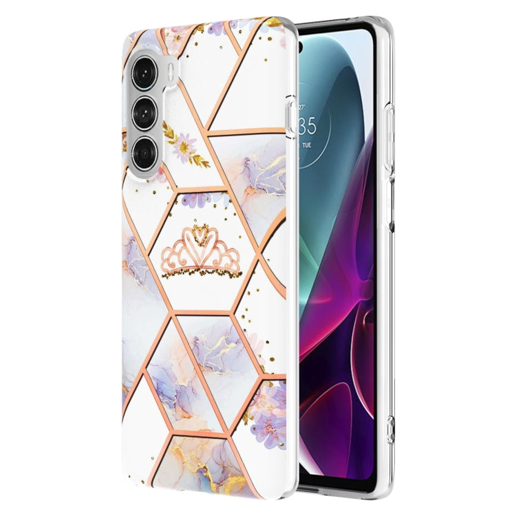 Splicing Marble Flower Pattern TPU Phone Case, For Motorola Moto G Stylus (2022), For Motorola Moto G31 / G41, For Motorola Moto G51 5G, For Motorola Moto G71 5G, For Motorola Moto G200 5G, For OnePlus Nord N20 5G