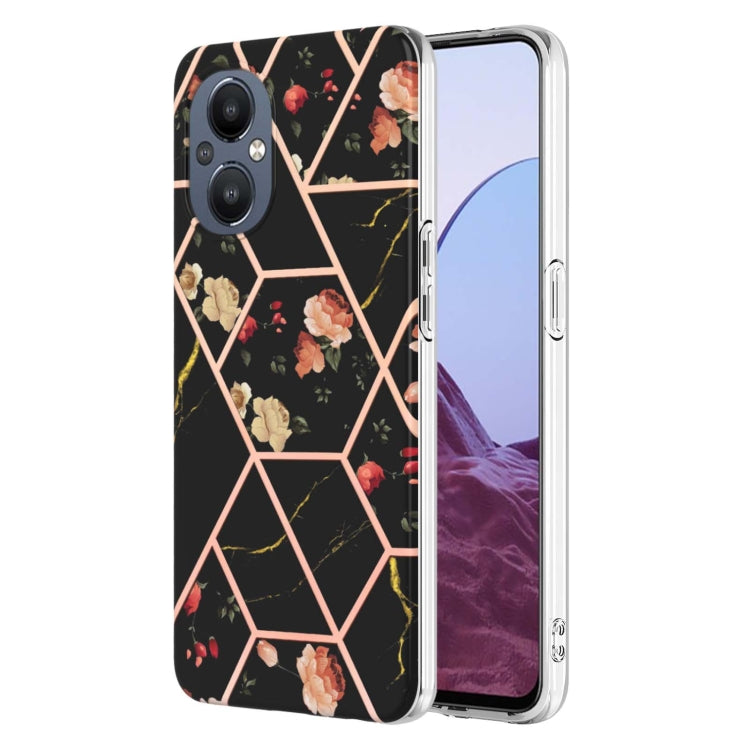 Splicing Marble Flower Pattern TPU Phone Case, For Motorola Moto G Stylus (2022), For Motorola Moto G31 / G41, For Motorola Moto G51 5G, For Motorola Moto G71 5G, For Motorola Moto G200 5G, For OnePlus Nord N20 5G, For OPPO Realme C21Y