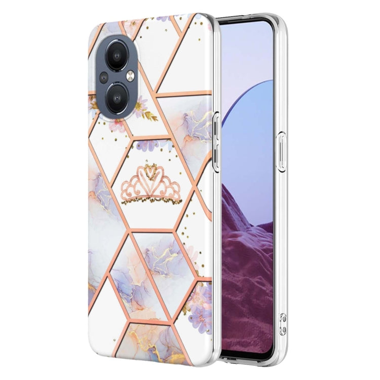 Splicing Marble Flower Pattern TPU Phone Case