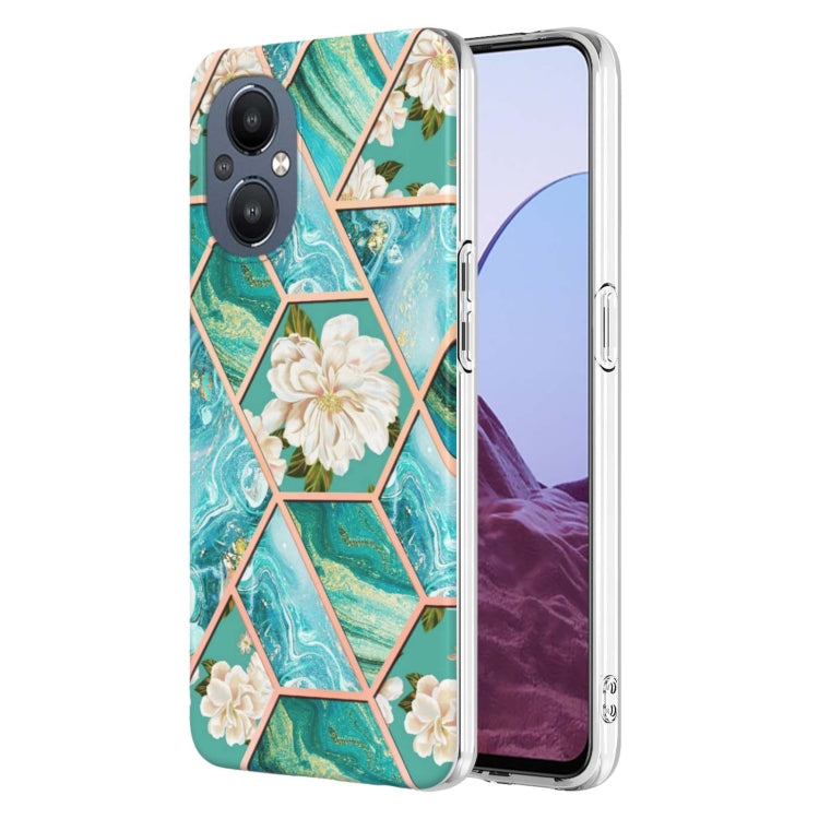 Splicing Marble Flower Pattern TPU Phone Case