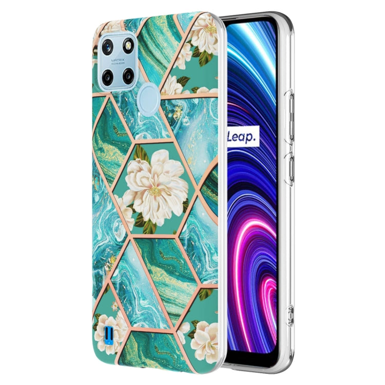 Splicing Marble Flower Pattern TPU Phone Case, For Motorola Moto G Stylus (2022), For Motorola Moto G31 / G41, For Motorola Moto G51 5G, For Motorola Moto G71 5G, For Motorola Moto G200 5G, For OnePlus Nord N20 5G, For OPPO Realme C21Y