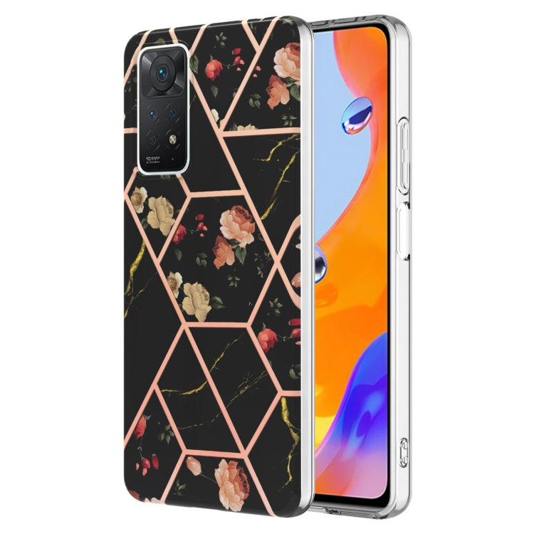 Splicing Marble Flower Pattern TPU Phone Case, For Motorola Moto G Stylus (2022), For Motorola Moto G31 / G41, For Motorola Moto G51 5G, For Motorola Moto G71 5G, For Motorola Moto G200 5G, For OnePlus Nord N20 5G, For OPPO Realme C21Y