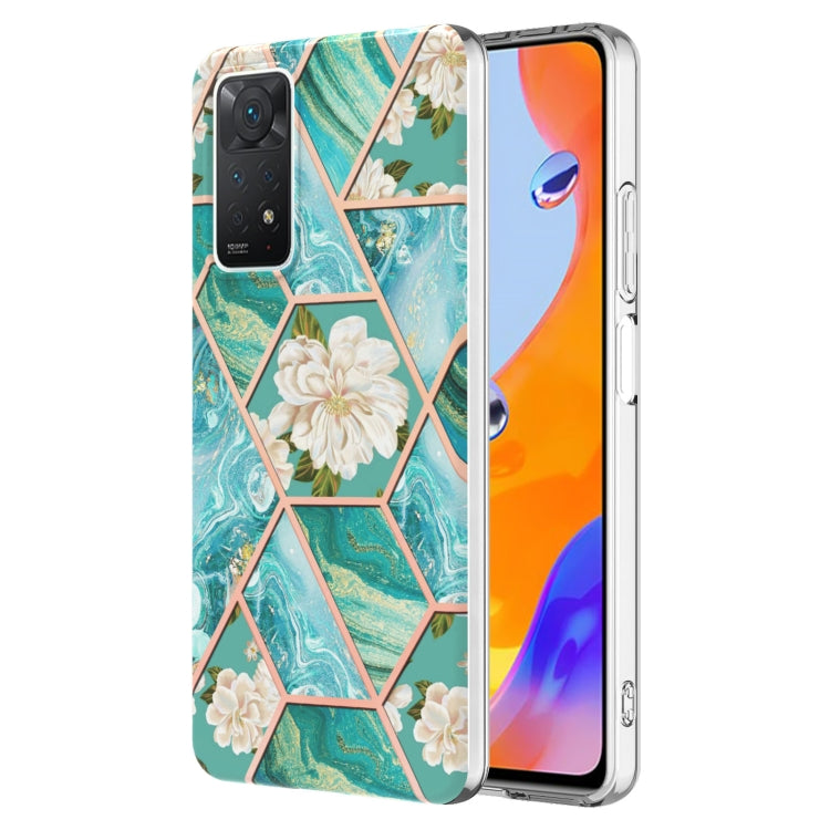 Splicing Marble Flower Pattern TPU Phone Case, For Motorola Moto G Stylus (2022), For Motorola Moto G31 / G41, For Motorola Moto G51 5G, For Motorola Moto G71 5G, For Motorola Moto G200 5G, For OnePlus Nord N20 5G, For OPPO Realme C21Y