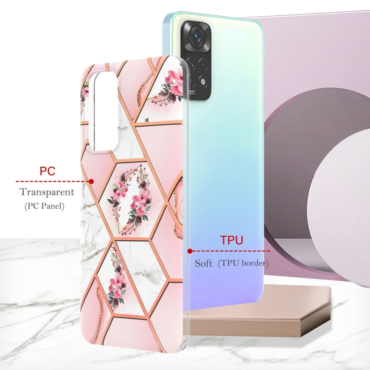 Splicing Marble Flower Pattern TPU Phone Case, For Xiaomi Redmi Note 11S/ Note 11 4G, For Samsung Galaxy A73 5G