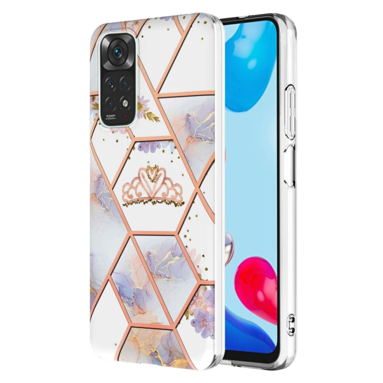 Splicing Marble Flower Pattern TPU Phone Case