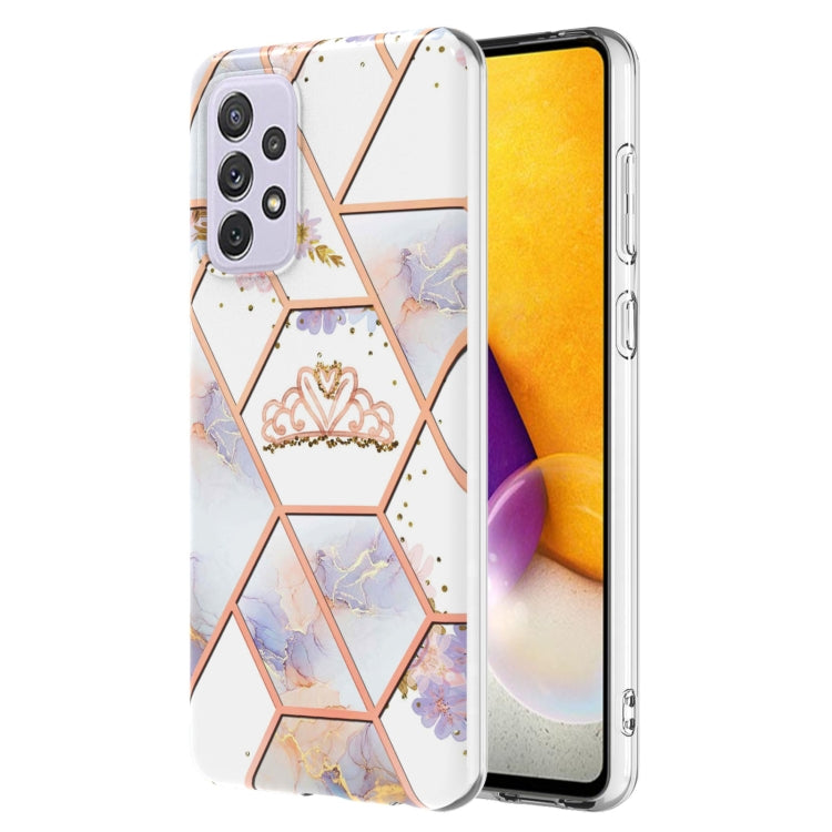 Splicing Marble Flower Pattern TPU Phone Case