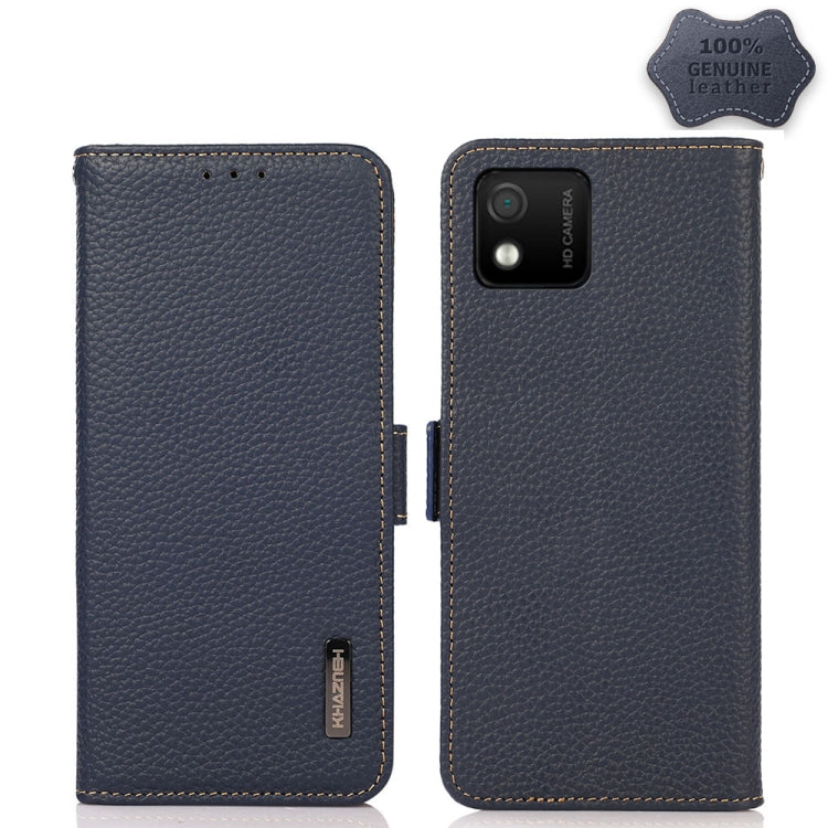 KHAZNEH Side-Magnetic Litchi Genuine Leather RFID Phone Case, For Xiaomi Poco X4 Pro 5G, For OPPO Find X5 Pro, For TCL 30 5G / 30 Plus 5G, For Wiko Y52, For OPPO Find