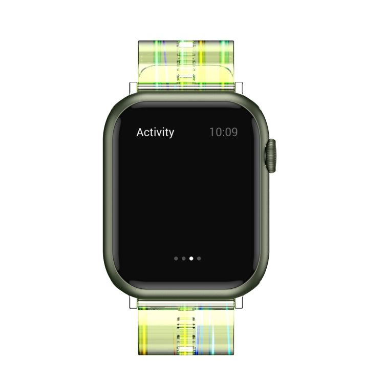 Aurora Transparent Silicone Watchband For Apple Watch Series, 7 41mm / 6&amp;SE&amp;5&amp;4 40mm / 3&amp;2&amp;1 38mm, 7 45mm / 6&amp;SE&amp;5&amp;4 44mm / 3&amp;2&amp;1 42mm