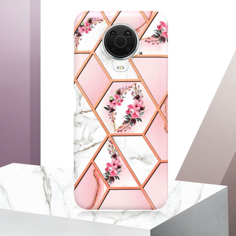 Electroplating Splicing Marble Flower Pattern TPU Shockproof Phone Case, For Nokia G10 / G20, For Nokia G21 / G11, For OPPO Realme 9 Pro+ 5G, For OPPO Realme 9 Pro 5G, For OPPO Realme 9i / A36/A96 4G, For Samsung Galaxy A13 4G