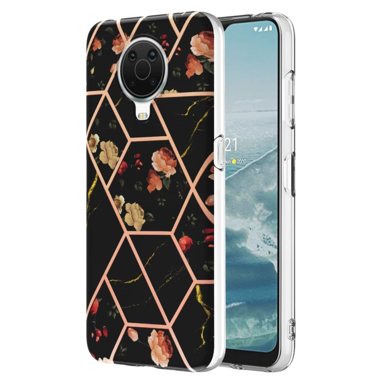 Electroplating Splicing Marble Flower Pattern TPU Shockproof Phone Case, For Nokia G10 / G20, For Nokia G21 / G11, For OPPO Realme 9 Pro+ 5G, For OPPO Realme 9 Pro 5G, For OPPO Realme 9i / A36/A96 4G, For Samsung Galaxy A13 4G