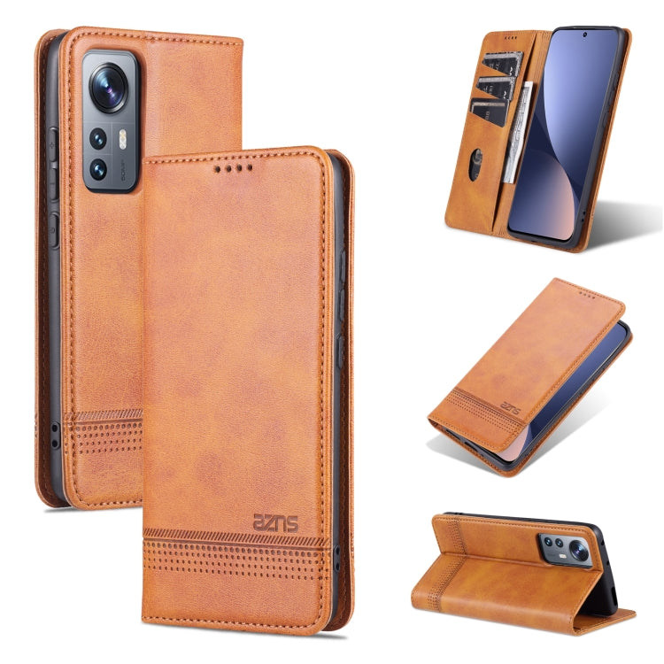 AZNS Magnetic Calf Texture Flip Leather Phone Case, For OPPO Reno7 Global, For Honor 60 SE, For Samsung Galaxy A73 5G, For Xiaomi 12 / 12X