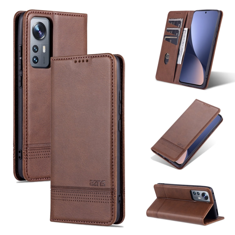 AZNS Magnetic Calf Texture Flip Leather Phone Case, For OPPO Reno7 Global, For Honor 60 SE, For Samsung Galaxy A73 5G, For Xiaomi 12 / 12X