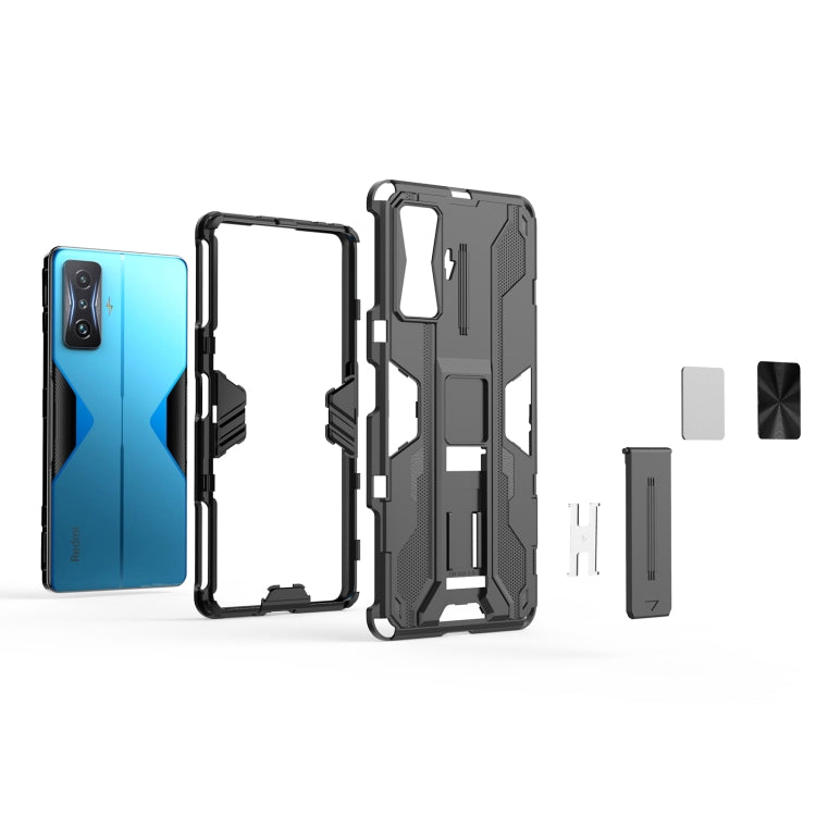 Supersonic PC + TPU Shock-proof Protective Phone Case with Holder, For Xiaomi Redmi K50 Gaming, For Xiaomi Redmi K50, For Xiaomi Poco M4 Pro, For Xiaomi Poco X4 Pro 5G, For Honor X10 Max 5G