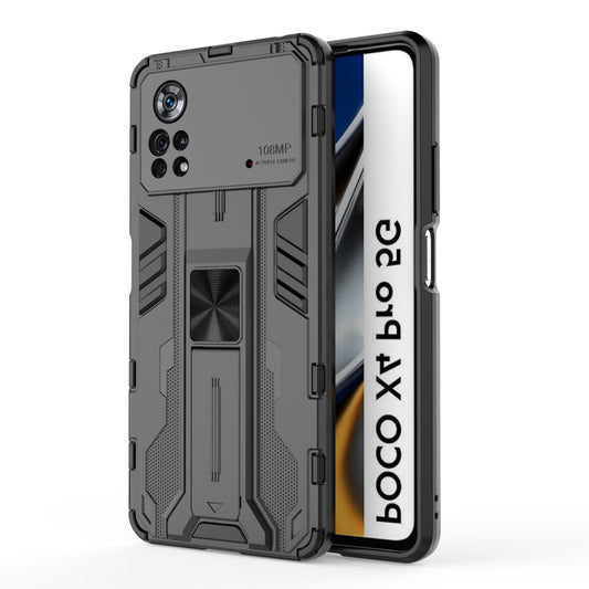 Supersonic PC + TPU Shock-proof Protective Phone Case with Holder, For Xiaomi Poco X4 Pro 5G, For Honor X10 Max 5G