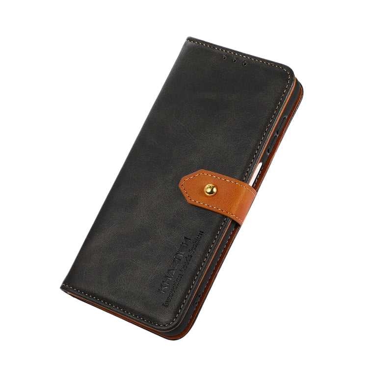 KHAZNEH Dual-color Cowhide Texture Leather Phone Case, For Sony Xperia 1 IV