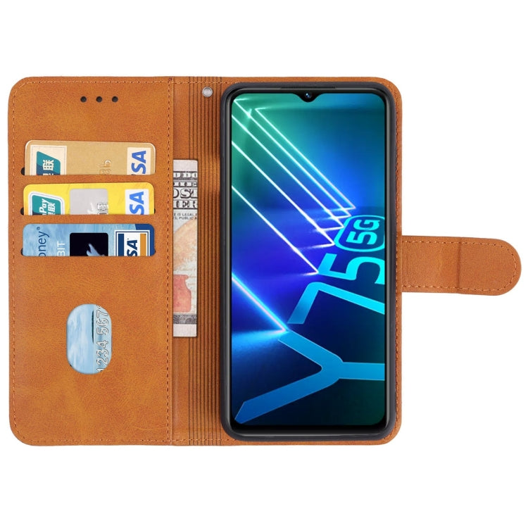 Leather Phone Case, For vivo Y75 5G