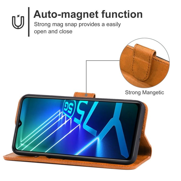 Leather Phone Case, For vivo Y75 5G