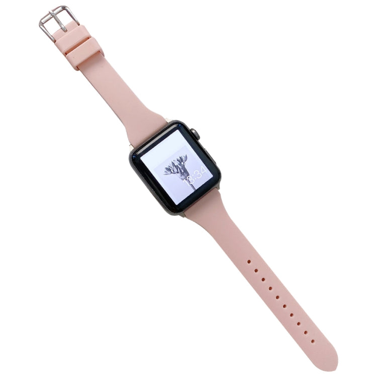 Small Waist Silicone Watchband For Apple Watch Series, 7 41mm / 6&amp;SE&amp;5&amp;4 40mm / 3&amp;2&amp;1 38mm, 7 45mm / 6&amp;SE&amp;5&amp;4 44mm / 3&amp;2&amp;1 42mm