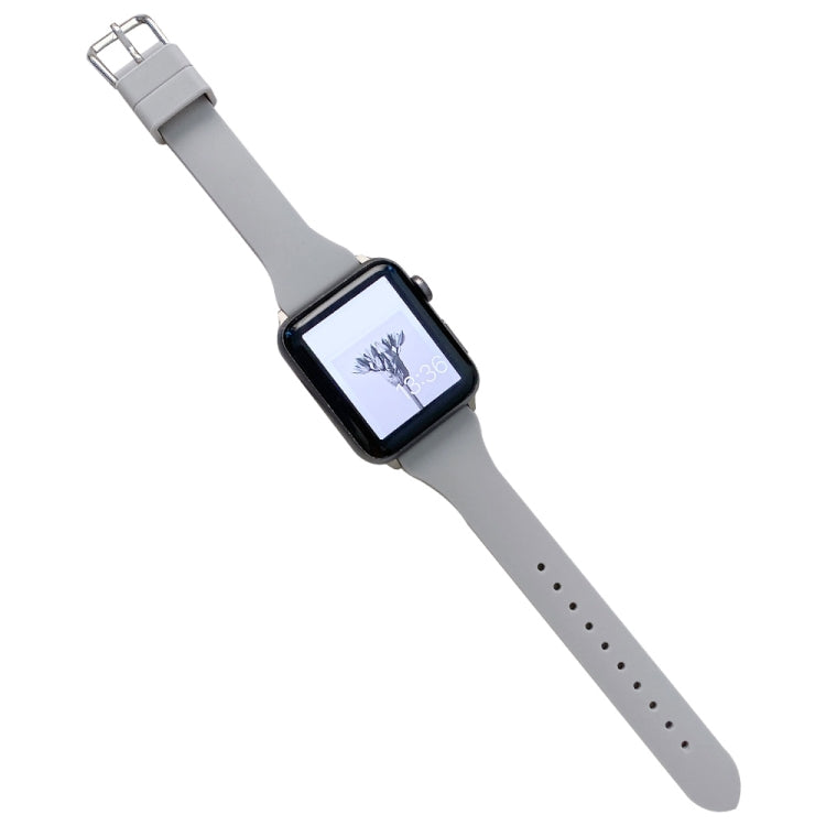 Small Waist Silicone Watchband For Apple Watch Series, 7 45mm / 6&SE&5&4 44mm / 3&2&1 42mm