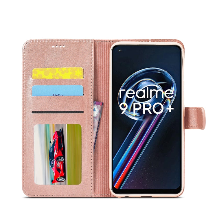 LC.IMEEKE Calf Texture Leather Phone Case, For Realme 9 Pro, For Realme 9 Pro+