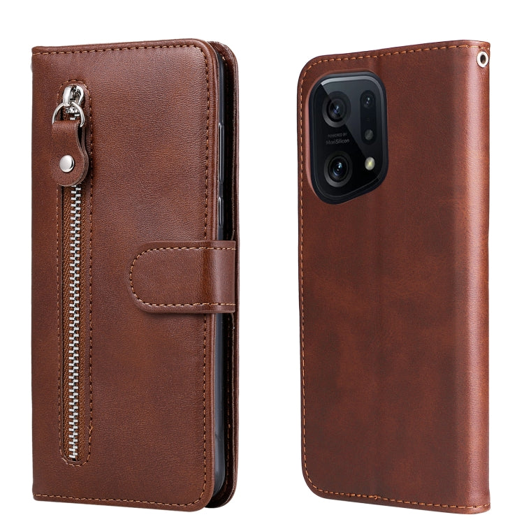 Fashion Calf Texture Zipper Horizontal Flip Leather Case, For OPPO Find X5 Pro