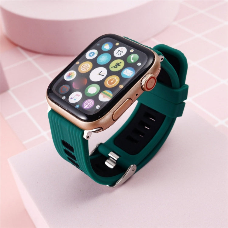 Two-color Silicone Watchband For Apple Watch Series