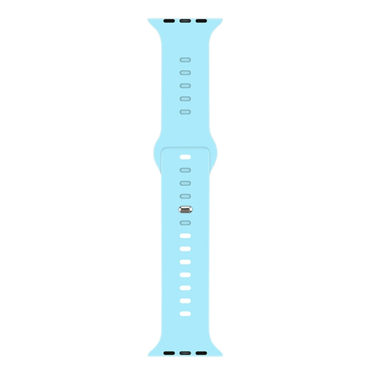 Liquid Silicone Watchband For Apple Watch Series, 7 41mm / 6&amp;SE&amp;5&amp;4 40mm / 3&amp;2&amp;1 38mm, 7 45mm / 6&amp;SE&amp;5&amp;4 44mm / 3&amp;2&amp;1 42mm