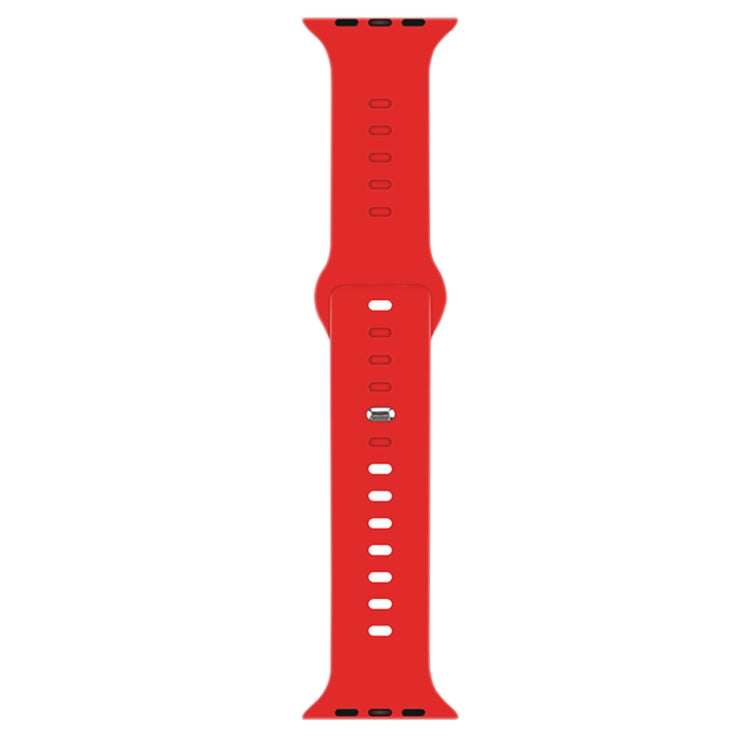 Liquid Silicone Watchband For Apple Watch Series, 7 41mm / 6&amp;SE&amp;5&amp;4 40mm / 3&amp;2&amp;1 38mm, 7 45mm / 6&amp;SE&amp;5&amp;4 44mm / 3&amp;2&amp;1 42mm