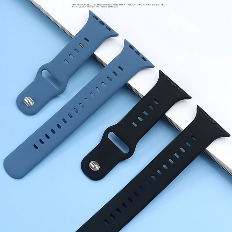 Liquid Silicone Watchband For Apple Watch Series, 7 41mm / 6&amp;SE&amp;5&amp;4 40mm / 3&amp;2&amp;1 38mm, 7 45mm / 6&amp;SE&amp;5&amp;4 44mm / 3&amp;2&amp;1 42mm