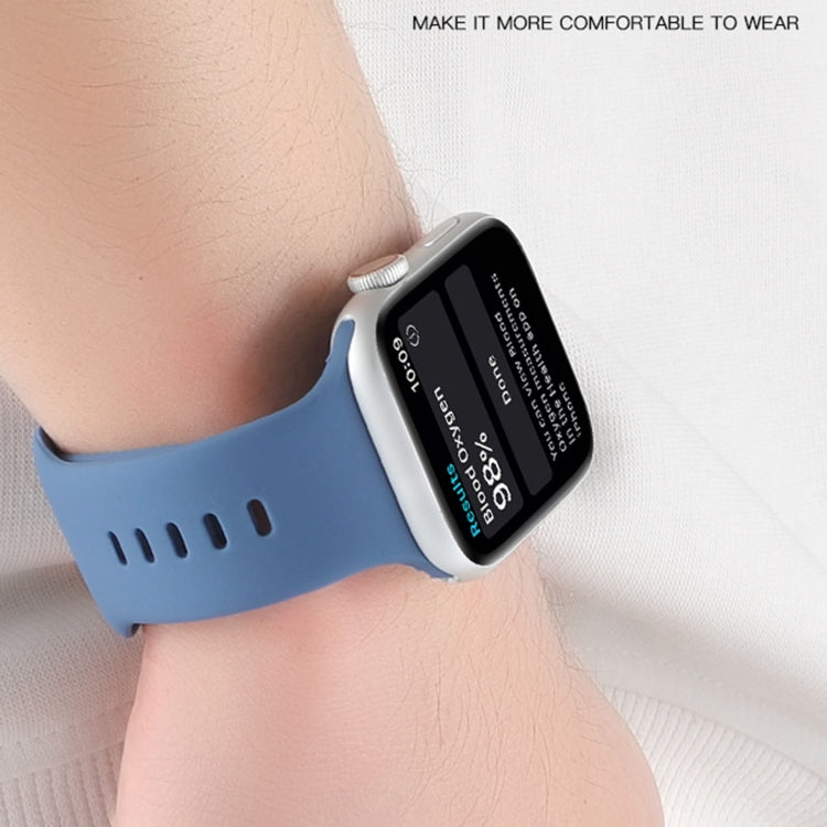 Liquid Silicone Watchband For Apple Watch Series, 7 41mm / 6&amp;SE&amp;5&amp;4 40mm / 3&amp;2&amp;1 38mm, 7 45mm / 6&amp;SE&amp;5&amp;4 44mm / 3&amp;2&amp;1 42mm