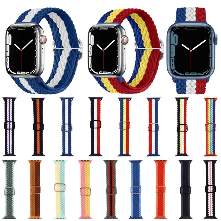 Nylon Braid Watchband For Apple Watch Series, 7 45mm / 6&amp;SE&amp;5&amp;4 44mm / 3&amp;2&amp;1 42mm