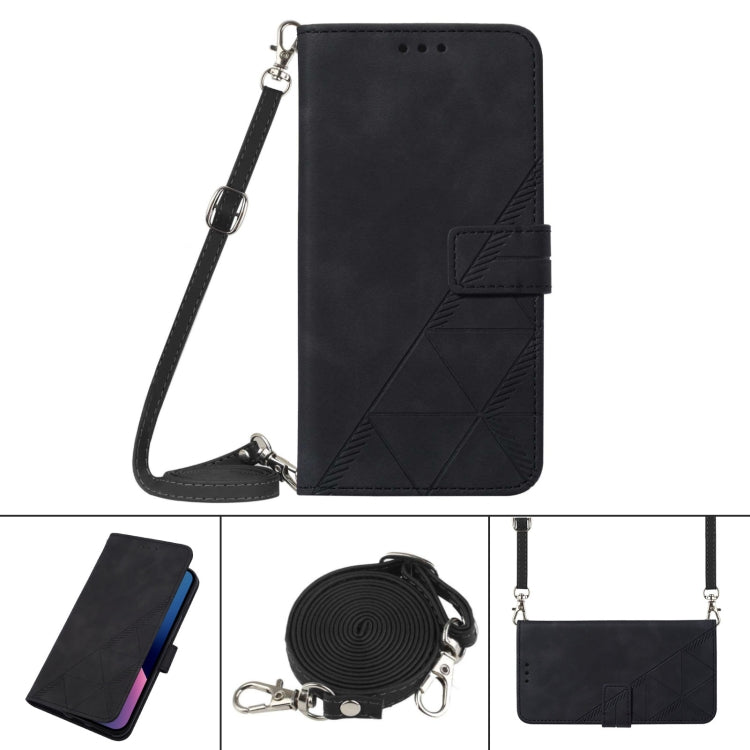 Crossbody 3D Embossed Flip Leather Phone Case, Series 1