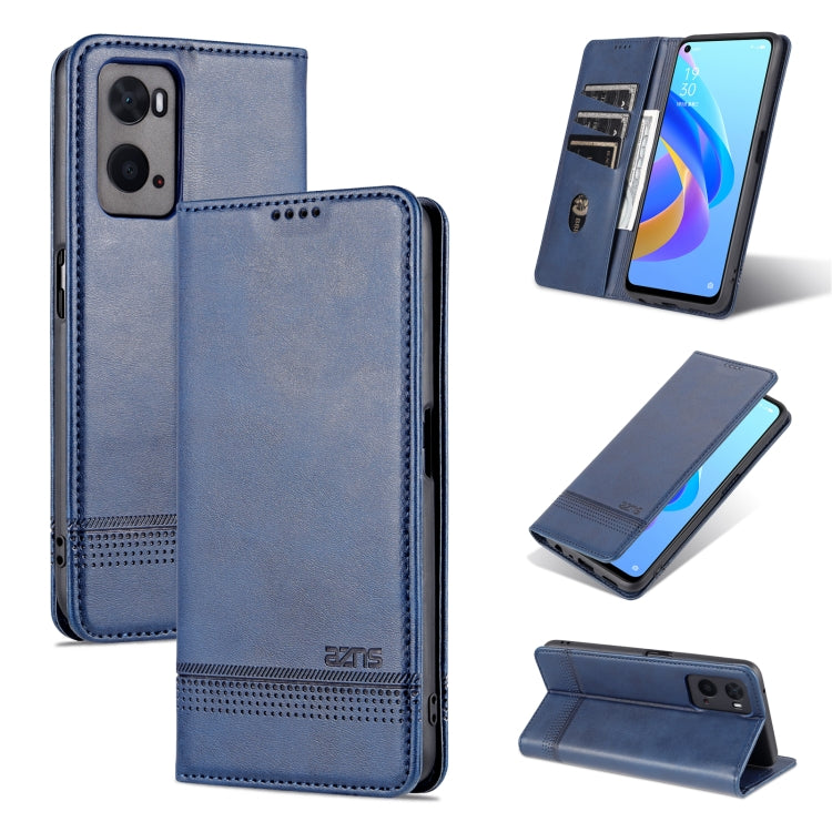 AZNS Magnetic Calf Texture Flip Leather Phone Case, For OPPO A36 4G/A76 4G(Global), For OPPO A96 5G/Reno7 Z 5G(Global), For vivo S12/V23