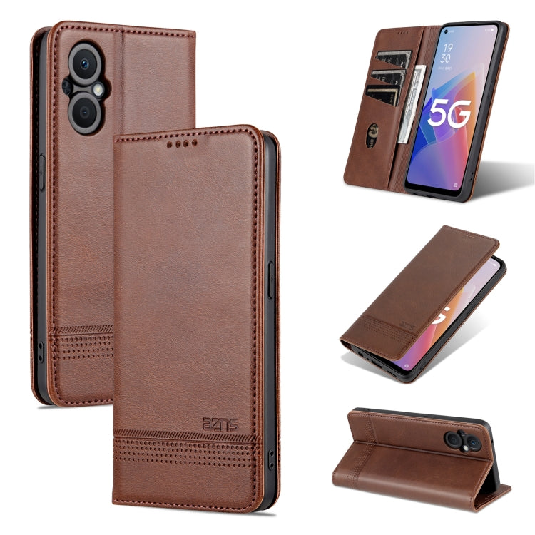 AZNS Magnetic Calf Texture Flip Leather Phone Case, For OPPO A36 4G/A76 4G(Global), For OPPO A96 5G/Reno7 Z 5G(Global), For vivo S12/V23