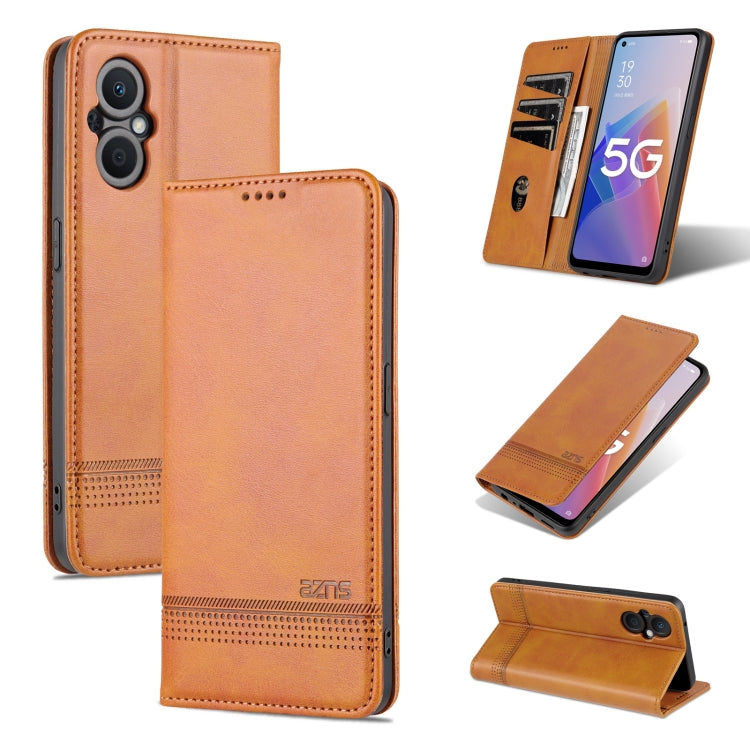 AZNS Magnetic Calf Texture Flip Leather Phone Case, For OPPO A36 4G/A76 4G(Global), For OPPO A96 5G/Reno7 Z 5G(Global), For vivo S12/V23