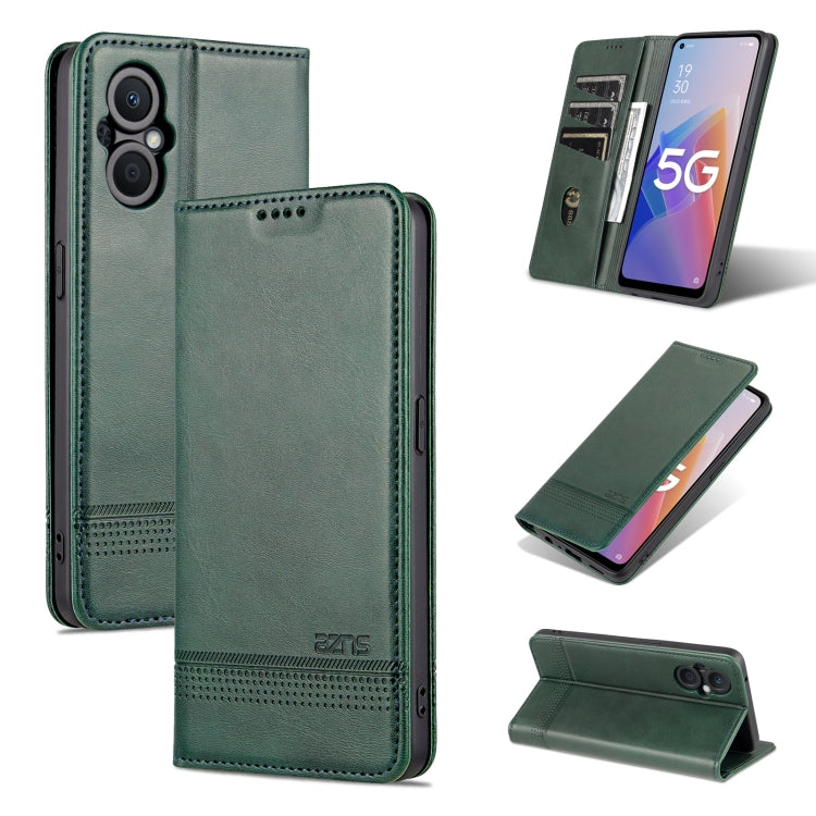 AZNS Magnetic Calf Texture Flip Leather Phone Case, For OPPO A36 4G/A76 4G(Global), For OPPO A96 5G/Reno7 Z 5G(Global), For vivo S12/V23