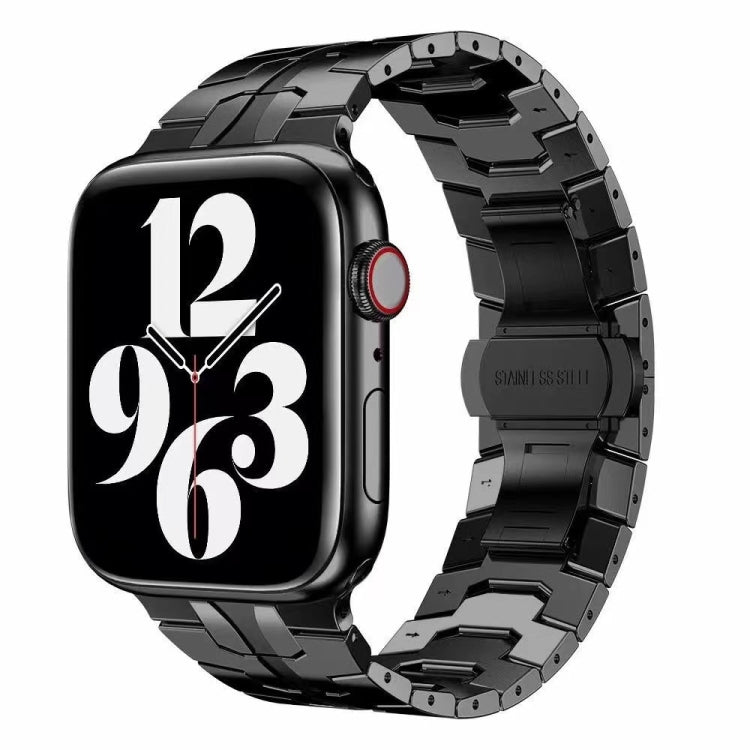 Butterfly Buckle Metal Watchband For Apple Watch Series, 7 41mm / 6&amp;SE&amp;5&amp;4 40mm / 3&amp;2&amp;1 38mm, 7 45mm / 6&amp;SE&amp;5&amp;4 44mm / 3&amp;2&amp;1 42mm
