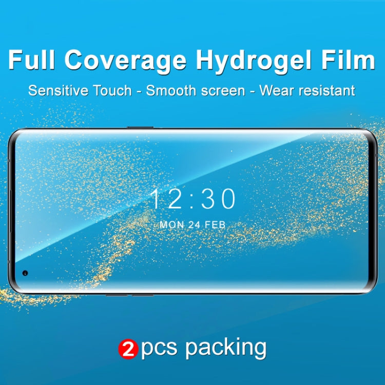 2 PCS IMAK Curved Full Screen Hydrogel Film Front Protector, For OPPO Find X5 Pro, For OPPO Find X5